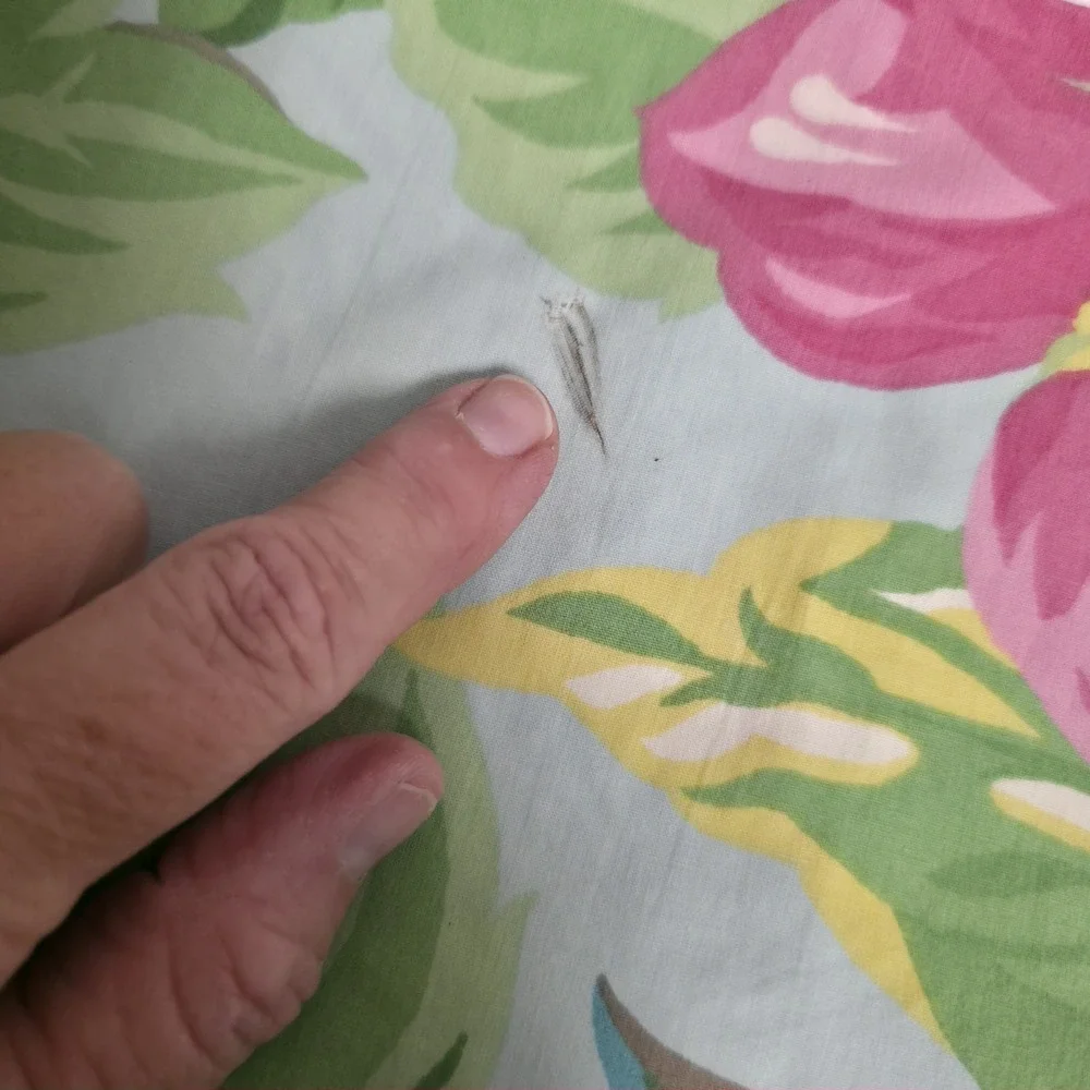 VTG Ralph Lauren Sandy Lane Tropical Hibiscus Pillowcase Pair Blue Pink Standard